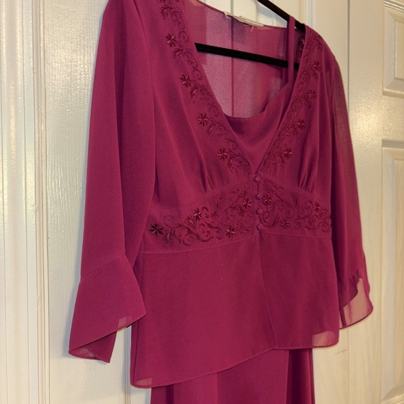 Plaza South size 8 mother of the bride burgundy dress set - Picture 10 of 15